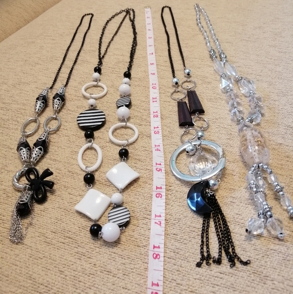 Assorted Black & White Statement Necklaces - Picture 3 of 7